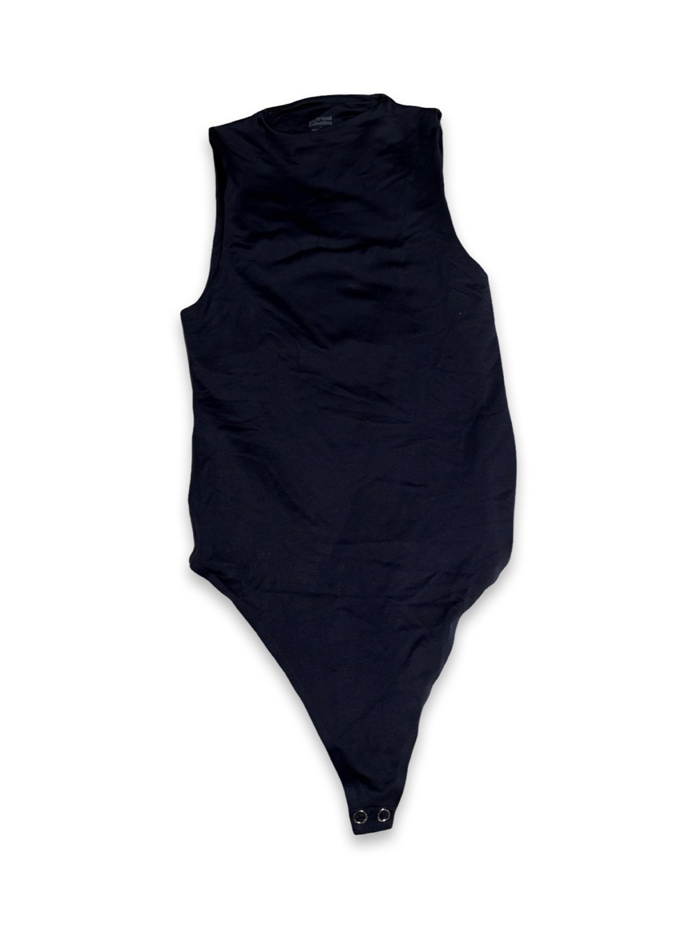 Girlfriend Collective x ECONYL Black Mock-Neck Bodysuit, NWOT Size S